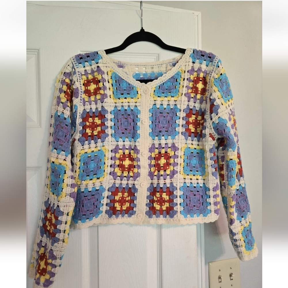 Womens Crochet Sweater - Picture 1 of 4